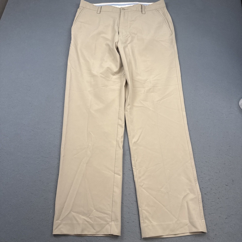 FootJoy Golf Pants Mens 34x32 TAN Performance Stretch Flat Front Casual